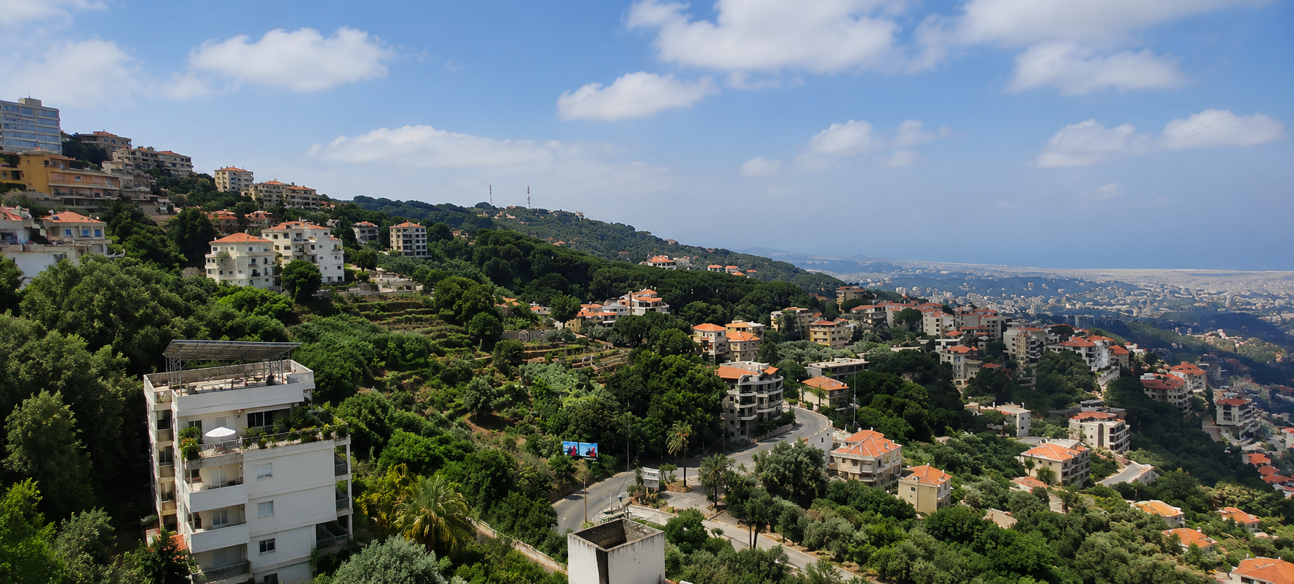 60 sqm Apartment for Sale on 2nd Floor – Ain Saadeh, Metn – Sweeping Beirut Skyline and Sea Views